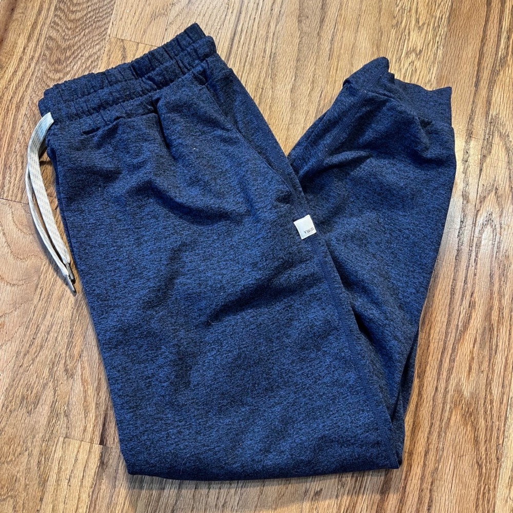 Vuori Performance Jogger Navy Heather DreamKnit Slim Fit Sweatpants Small VW303